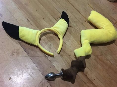 pikachu butt plug|Epic Tails — Pikachu headband and buttplug set.